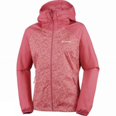 Columbia Womens Ulica Jacket Coral Flora Lines Print Columbia Womens Ulica Jacket Coral Flora Lines Print